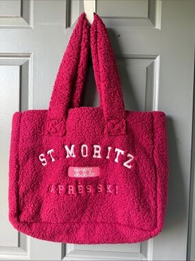 Pink Sherpa Tote Bag